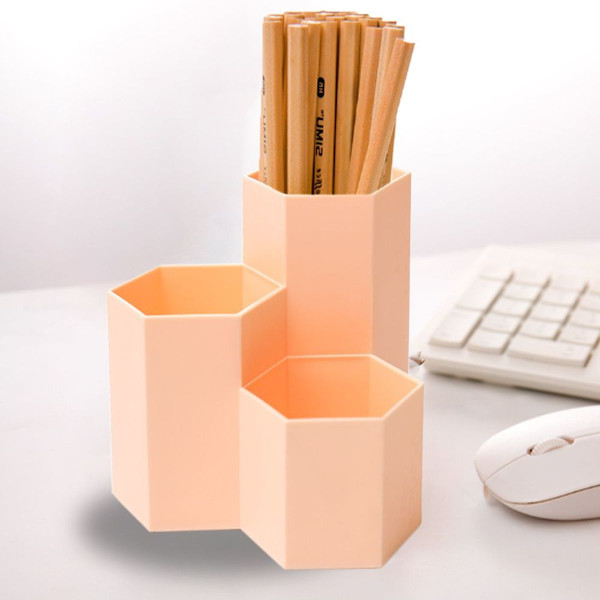 Hexagonal diamant pennholder skrivebord stasjonær for studenter rosa KLB