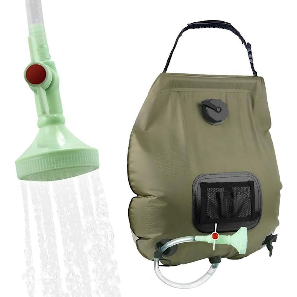 Solarduschpose 20L Solvarme Campingduschpose med Aftagelig