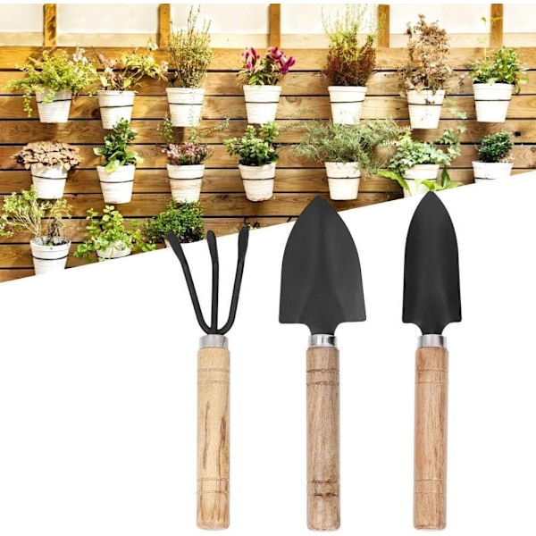 Hagespade, hage- og spadeverktøysett, 3 deler