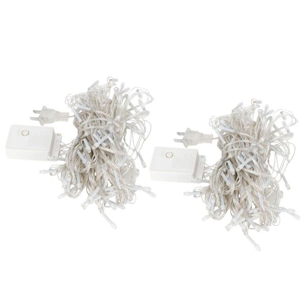 2 stk 20m 200 LED-brikke lysslynger med 8 lysmoduser KLB