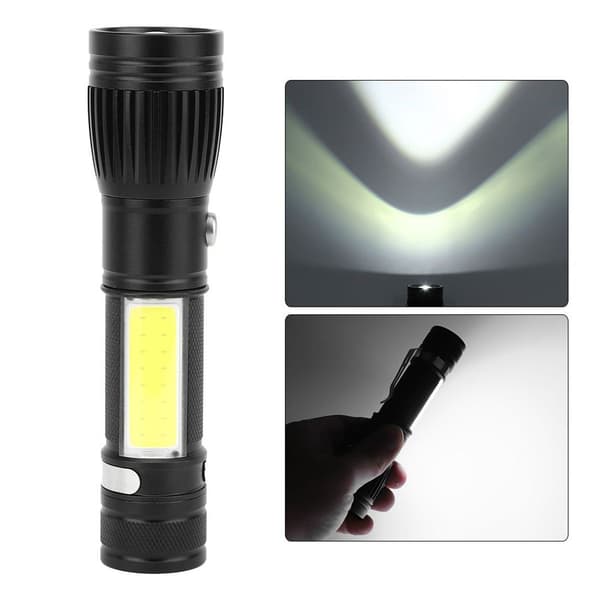 L2 USB genopladelig side COB lys LED lommelygte fungerer KLB