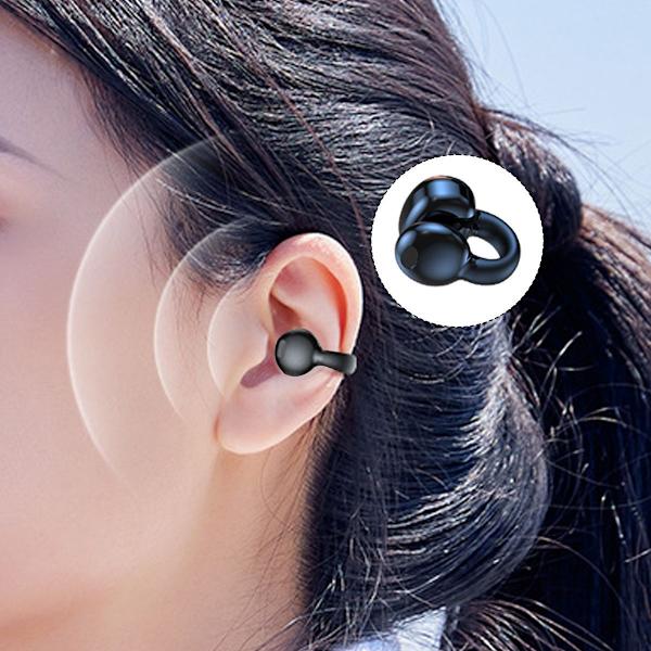 Trådløse øreklips med benledning, Bluetooth, svart
