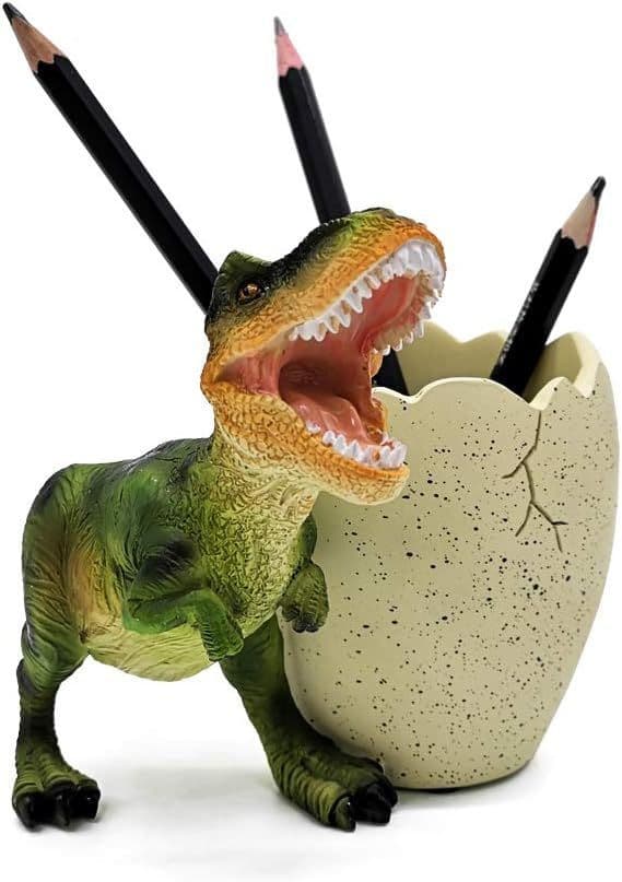 Dinosaur egg pennholder, dinosaur dekorativ pennbrett, skrivebord