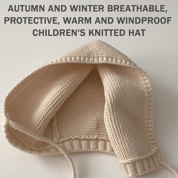 Baby virkad mössa Toddler söt björnöron mössa Toddler pojkar flickor kaffe KLB