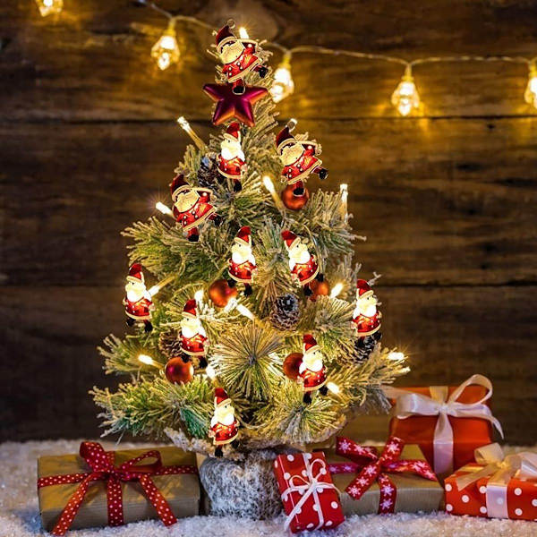 Jultomte ljusslinga 3M 30 LED - batteridriven och vattentät KLB