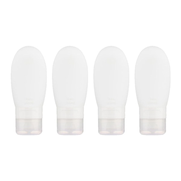 4 st Silikagel Sub-flaska Bärbar Kosmetisk Sub-flaska Vit 60ml KLB