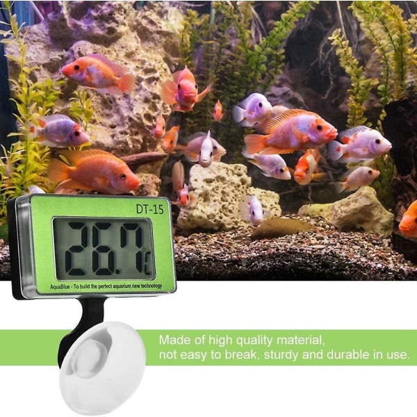 Akvarie Termometer Fisketank Temperaturmåler Verktøy LCD Digital Termometer Digital Display Akvarie Termometer med Sugskopp