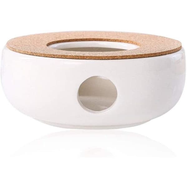 Stvchen tekande base, porcelænsvarmer, keramiske hvide teorme,
