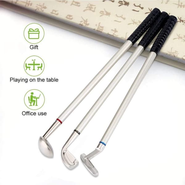 VGEBY Golfpenna Golfbollar Set, Mini Desktop Golfbollpenna Present Golfpennor