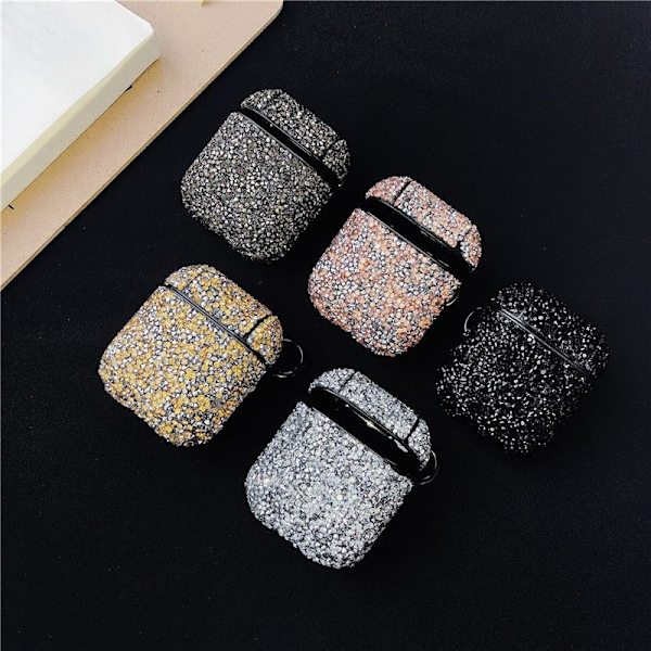 Diamond Bluetooth-hörlurar Pods Case skyddande hårt fodral silver