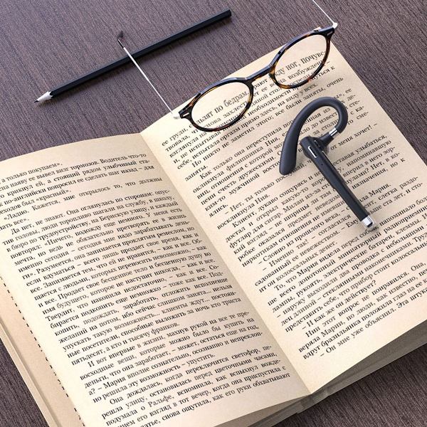 Bluetooth-headset [Uppgradering] Aktiv brusreducering med laddningsfack