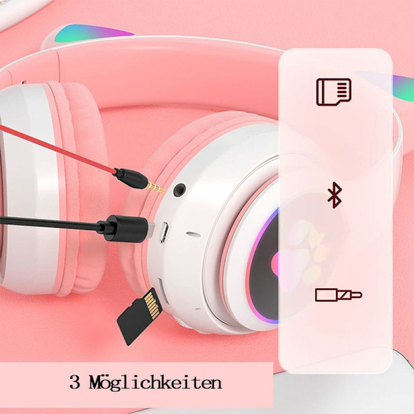 Bluetooth-hodetelefoner for barn, sammenleggbare hodetelefoner for gutter/jenter over øret,