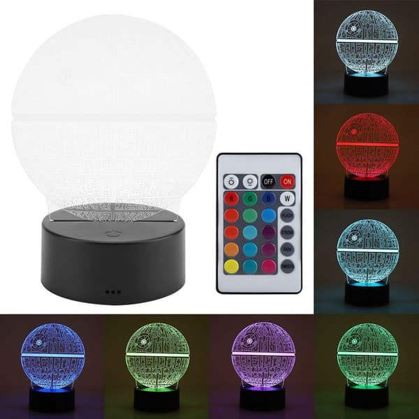 Natlys ABS-basisholder planetarisk mønsterlampe touch KLB