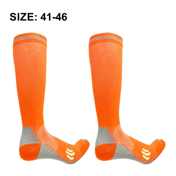 Fitness professionel sport hurtigtørrende tynde knæstrømper orange KLB