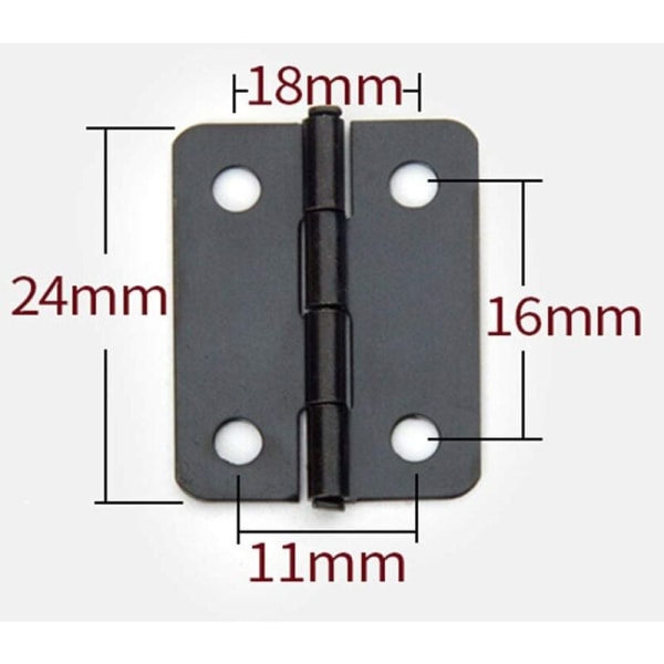 12 pieces 1 inch black mini mini small hinge hinge accessories black copper hinge for wooden box , for house furniture, doors and windows, etc.