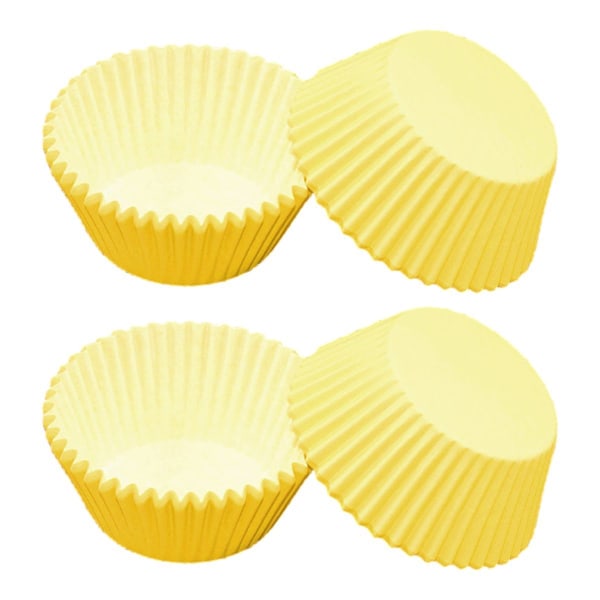 Muffinsformar Standard muffinsformar gjorda av smörpapper, rent gula