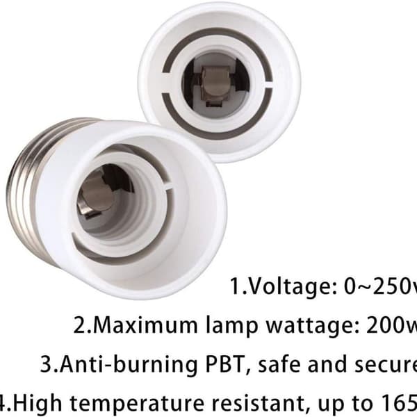 Lampfot Bas Konverter, 6 st E27 till E14 Bas Konverter, KLB