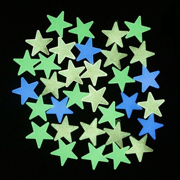 Glow in the Dark Star Ceiling Stickers Selvklæbende Pakke med 200 Børn KLB