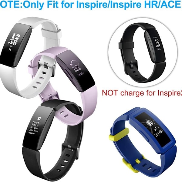 2-pak] Opladerkabel til Fitbit Inspire HR, til Fitbit Inspire og til