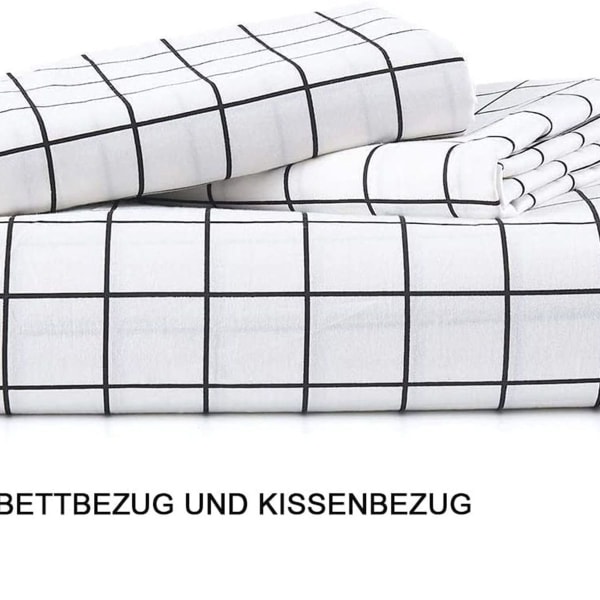 Rutiga sängkläder + 2 rutiga örngott mikrofiber påslakan KLB
