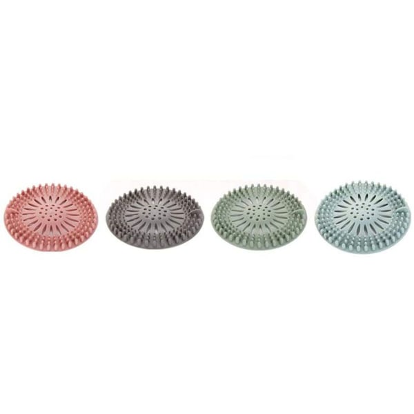 4-pack silikonhårfilter, universellt avloppsskydd, kan användas i badrummet.