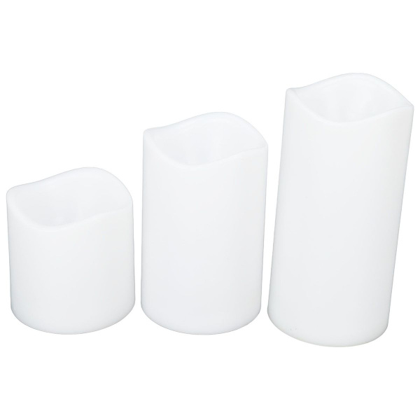 3 stk. LED stearinlys med timer, flere tilstande, elektronisk RGB KLB