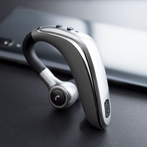 Trådlösa V5.0 Business Bluetooth-hörlurar i örat ljusgrå