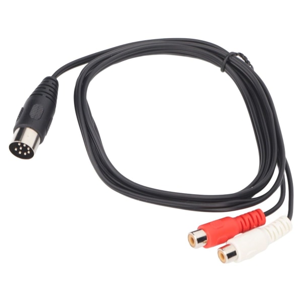 8-stifts Din till 2 RCA-adapterkabel, 8-stifts hane till 2 RCA-honkontakter KLB