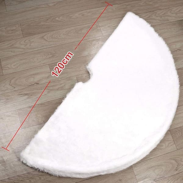 Vit Julgransskjort 120cm Fluffig Dubbel KLB