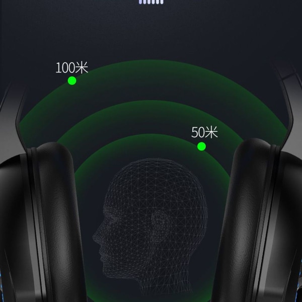 Gaming headset hvid med støjreducerende mikrofon farve RGB lys