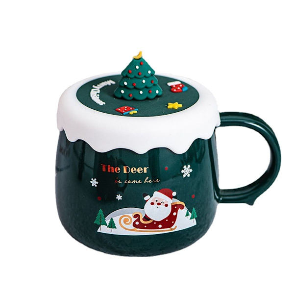 Keramisk julkaffemugg söt present 2 401-500ml KLB