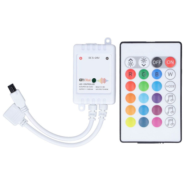 24 taster Smart LED fjernbetjening RGB trådløs controller 16 KLB