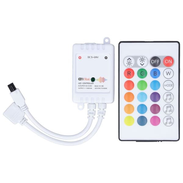 24 taster Smart LED fjernkontroll RGB trådløs kontroller 16 KLB