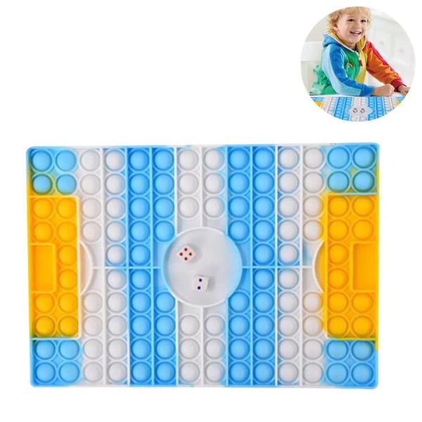 1 kpl Peli shakkilauta Push Bubble Sensory Toy sininen ja valkoinen KLB