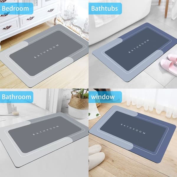 Badematte, Myk Baderomsteppe, Absorberende Badematte for Aske