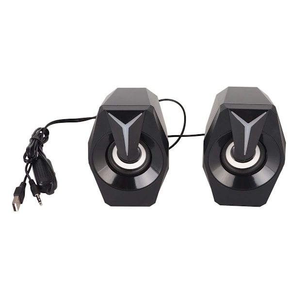 USB-driven högtalare med RGB-lampor och volymkontroll, bärbar KLB