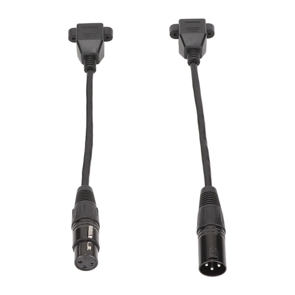 2 kpl XLR3 - RJ45 -kaapelia, 3-napainen pistoke ja liitäntä XLR-naaras KLB