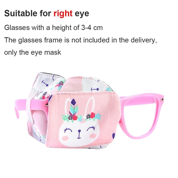 Øyelapp for barn, øyelapp for briller, for barn rosa