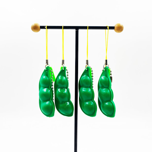 1 Pakk Knus En Nøkkelring Klem En Bønne Squishy SOYA for Barn