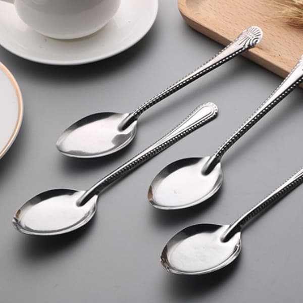 100-delad middagsskedset (16 cm), silverfärgat rostfritt stål