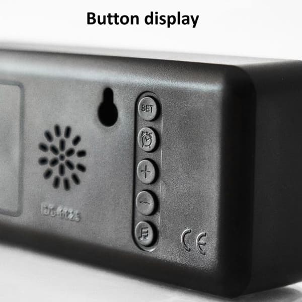 6625D Enkel Multifunktionell Väggklocka LED Klocka Mute Restid Multipel Alarmklockor (se