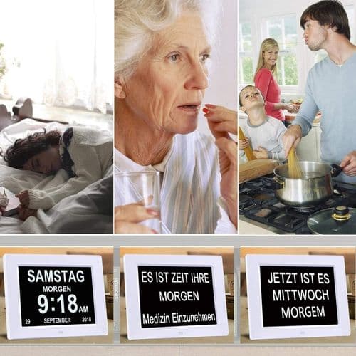 Senior Watch 8 tommers digital kalender og Senior Watch bildefunksjon -