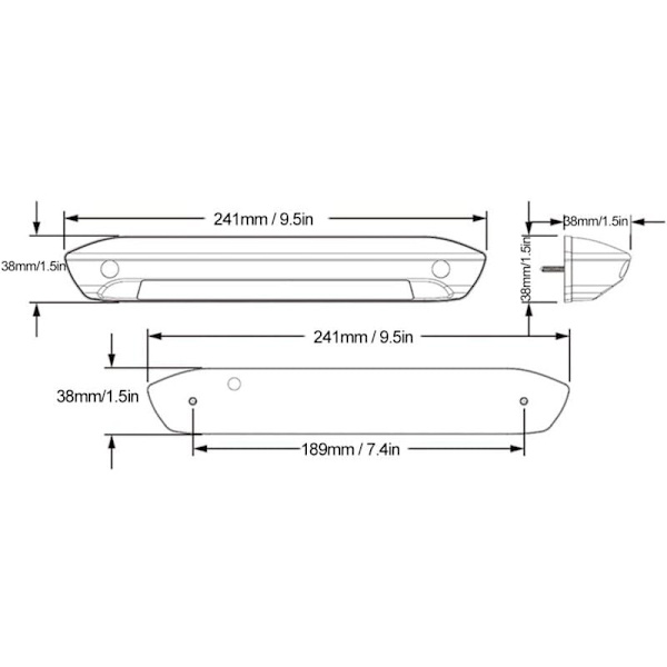12V LED-markise veranda lys vandtæt autocamper campingvogn indvendige væglamper 8w lysbjælke RV autocamper trailer udendørs lampe KLB