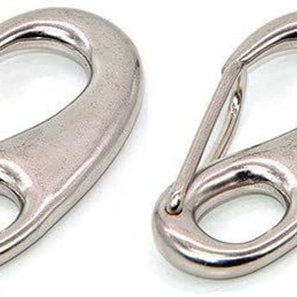 Liten karabinkrok, 4-pak flaggstangsklips, 304