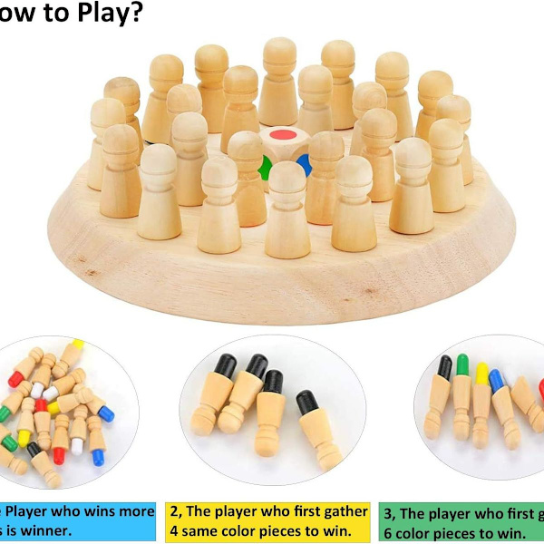 Gxhong Memory Match Stick Chess, Träspel, Träminnesspel, Memory KLB