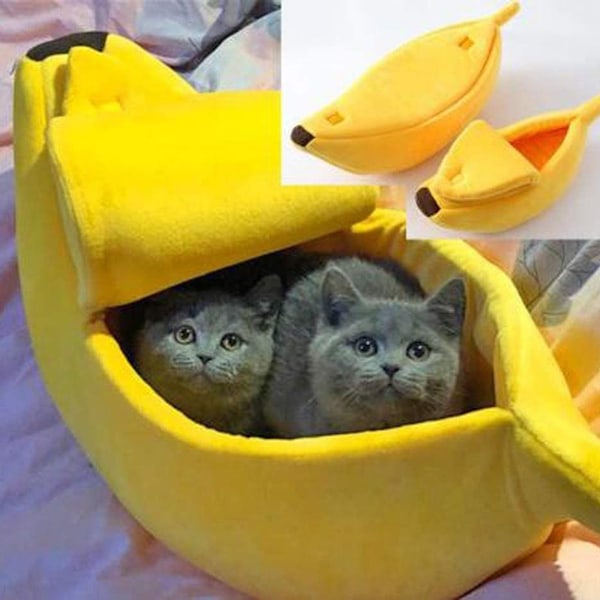 Kreativ bananformet hundehule, varm L KLB