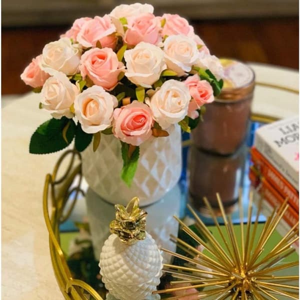 Kunstig rose, silkeblomst, kunstig blomst, brudens brudebuket, KLB