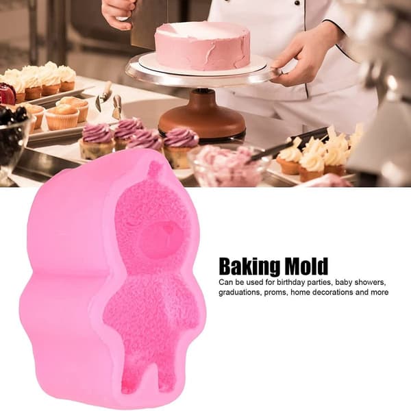 2 kappaletta Teddy Bear -silikonimuotti kakunkoristeeseen