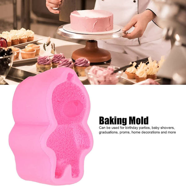 2-pak Teddy Bear Silikonform Kakepynt