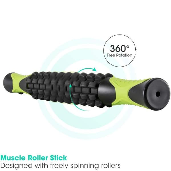 Massage Roller Muskelrulle, Kropsmassage Stang Værktøjer, Sort